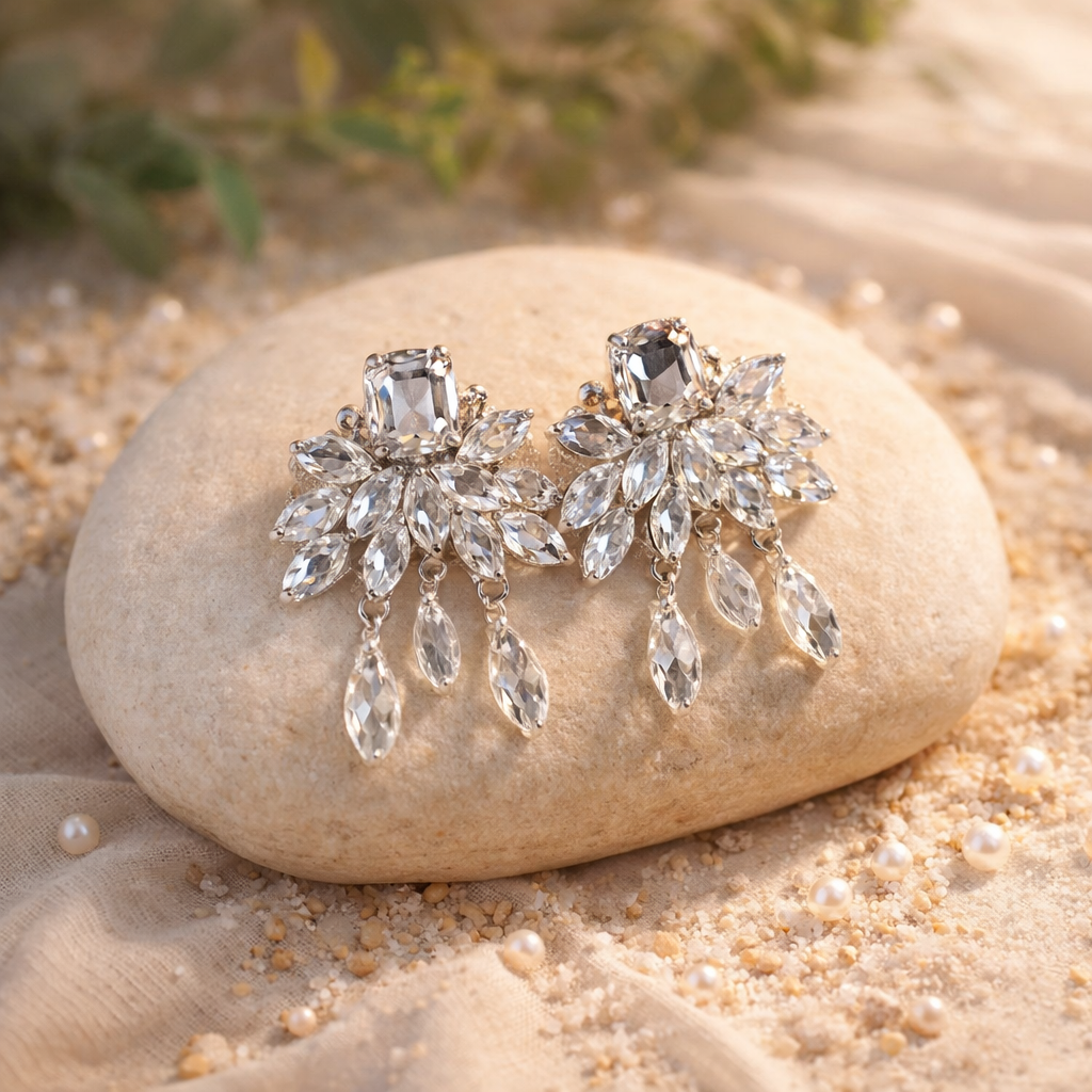Starlight Crystal Cascade Earrings