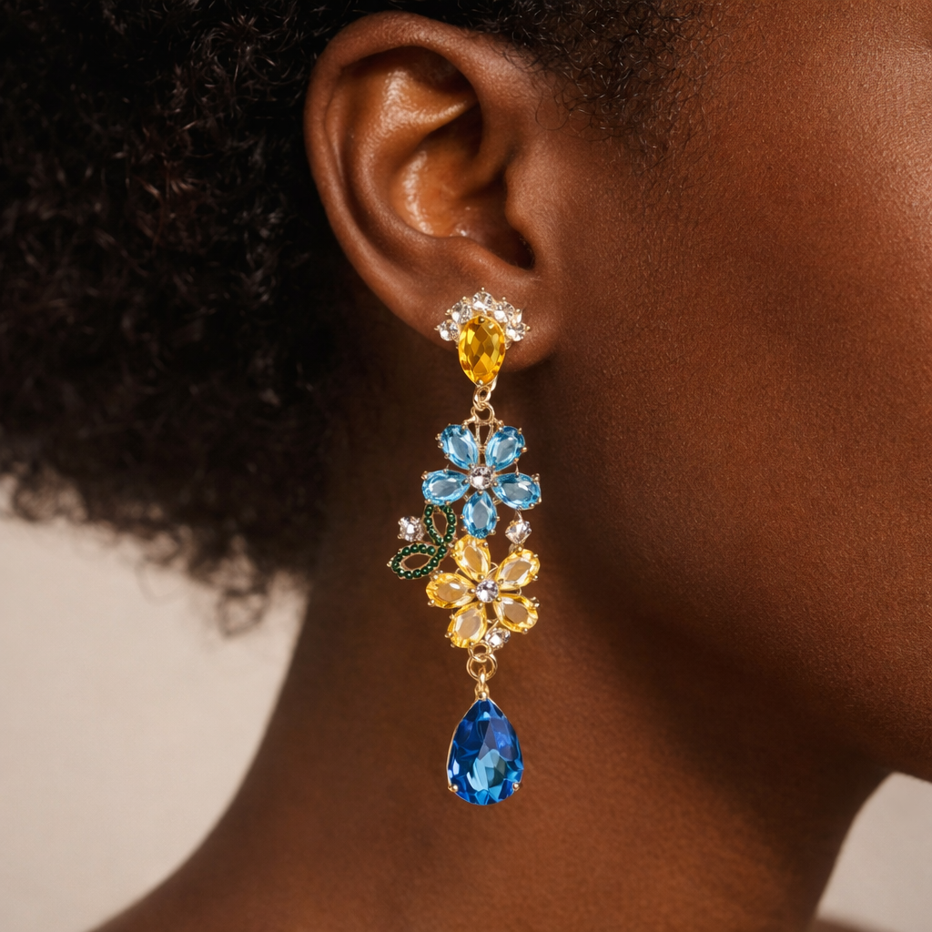 Sunflower Garden Drop Earrings