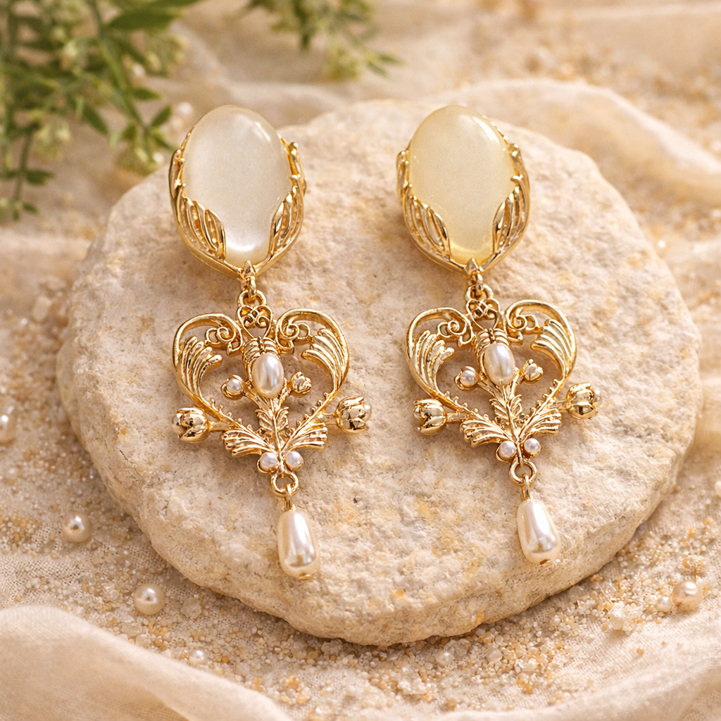 Ivory Garden Pearl Earrings