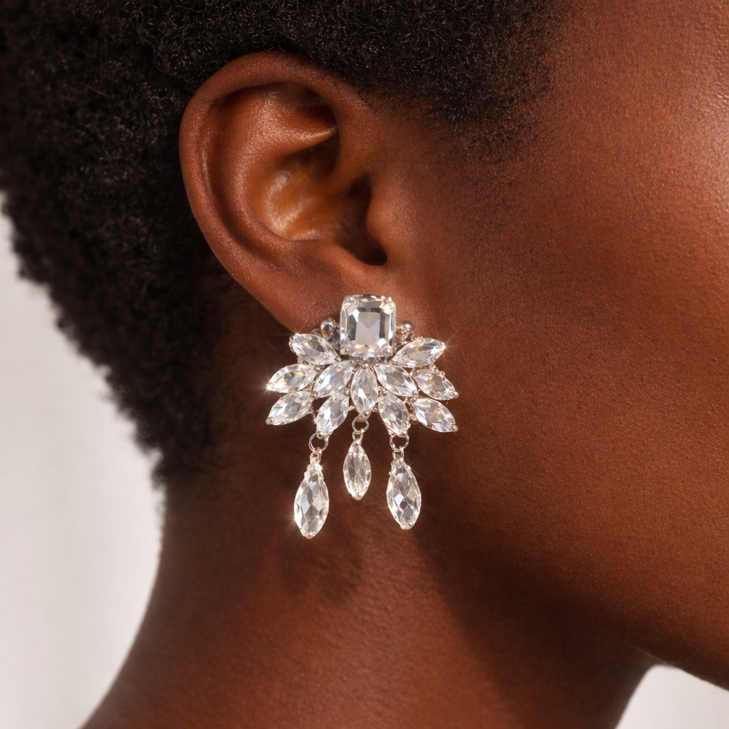 Starlight Crystal Cascade Earrings
