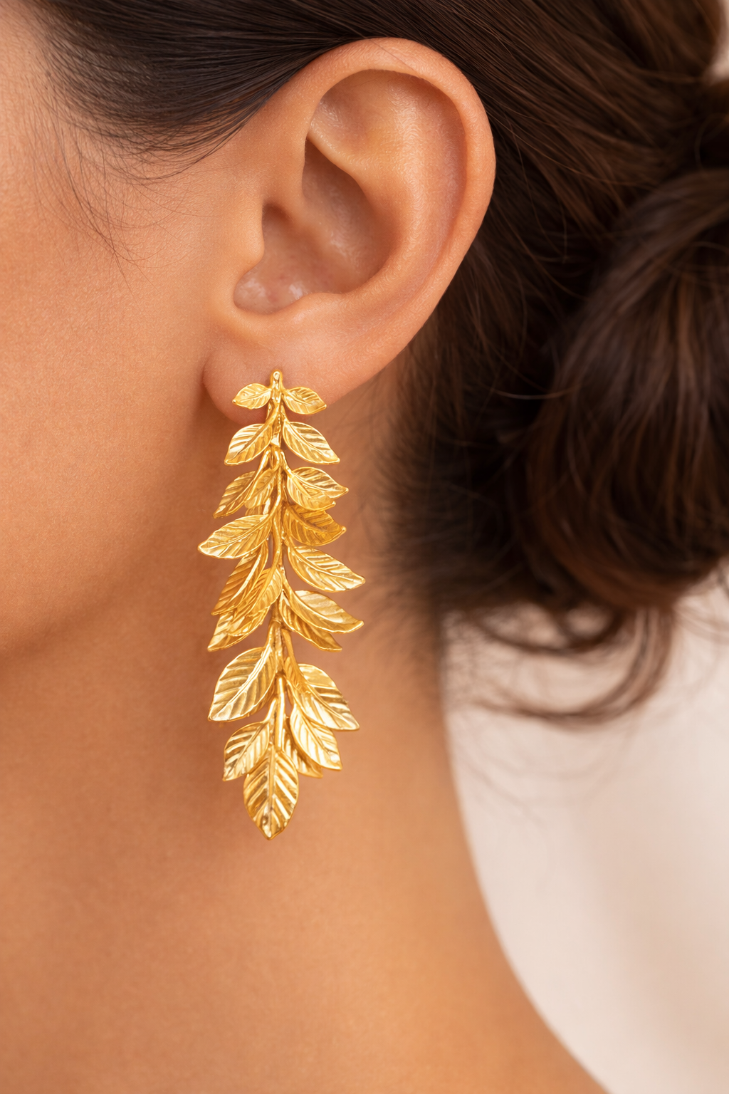 Golden Vine Earrings (3D)