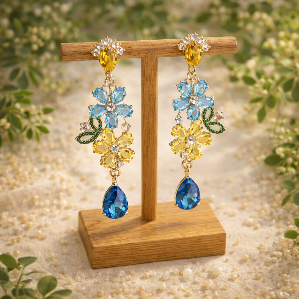 Sunflower Garden Drop Earrings