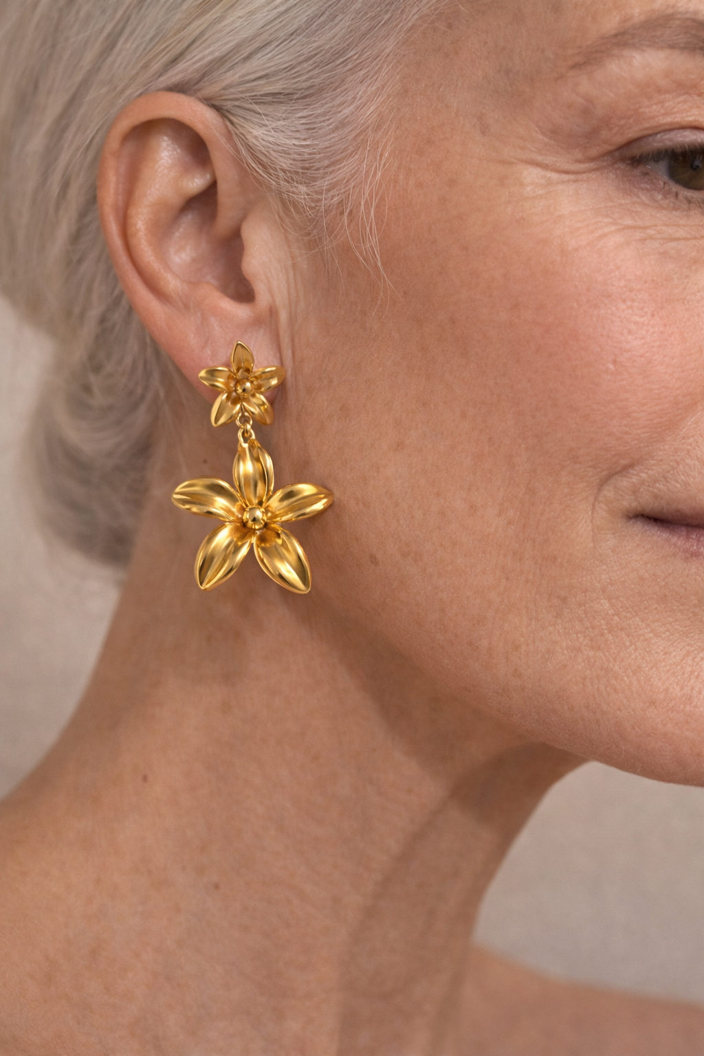 Golden Bloom Drop Earrings