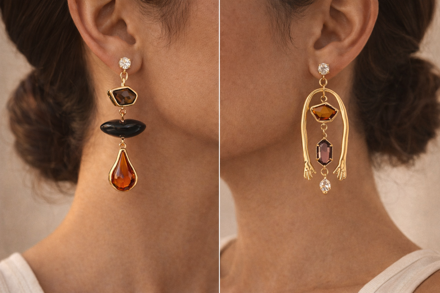 Jupiter (Asymmetrical Pair) Earrings