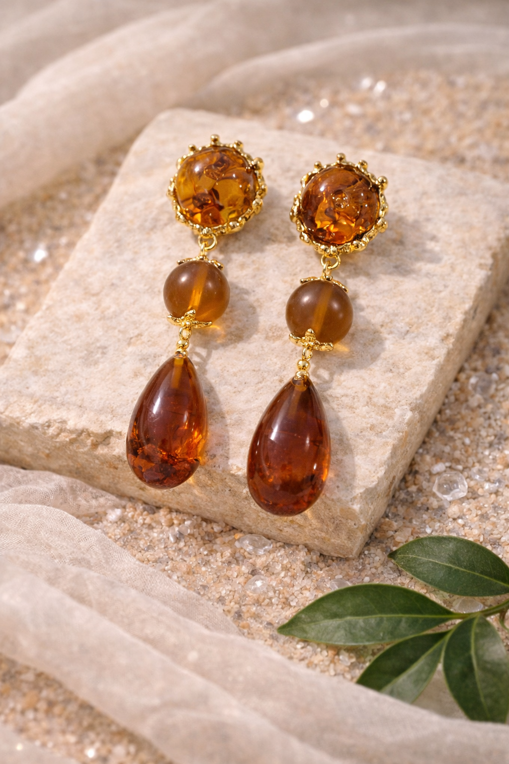 Honey Amber Earrings