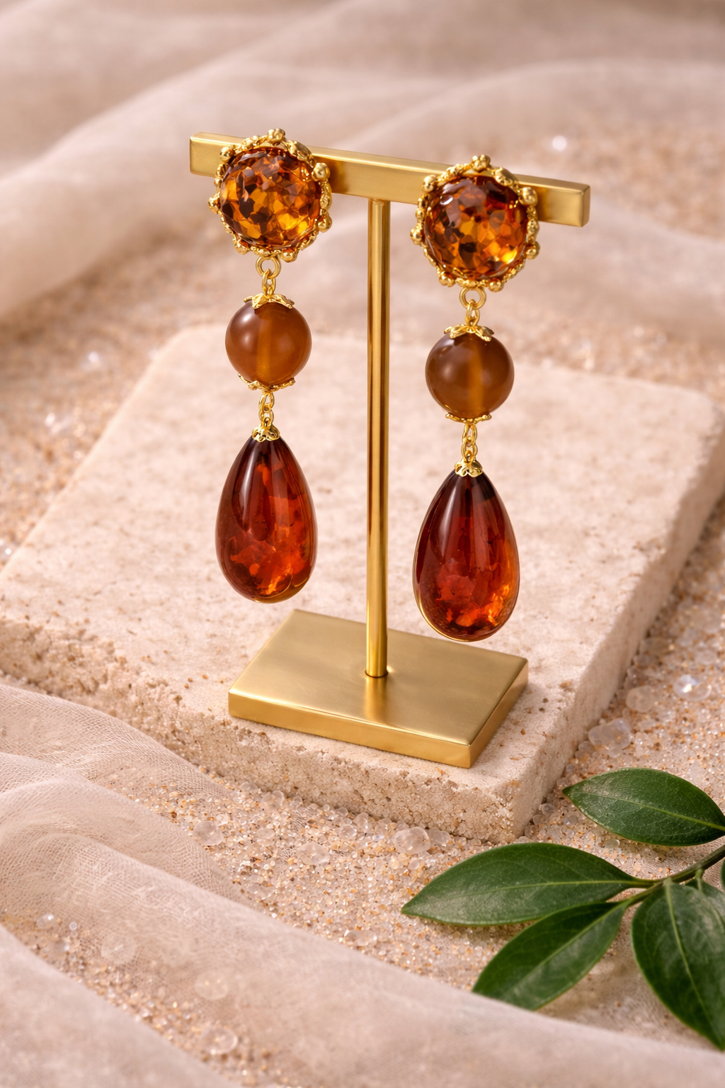 Honey Amber Earrings