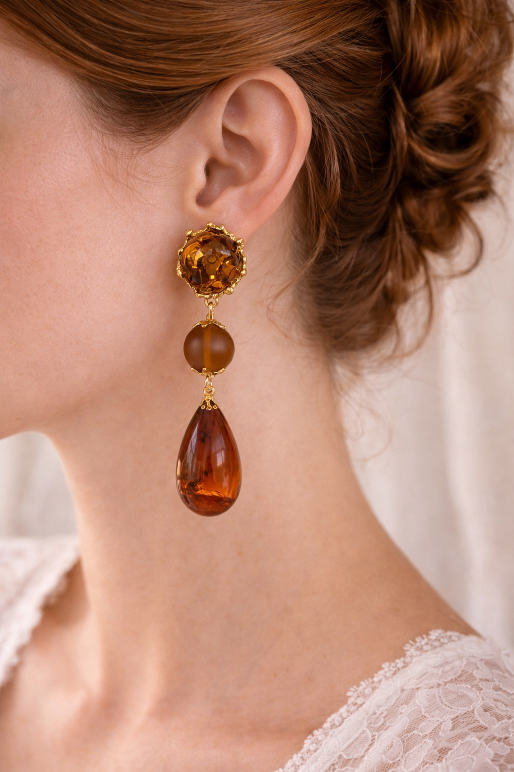 Honey Amber Earrings